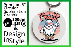 Elegant Round Design Coaster Template , Funny Ghost Product Image 1