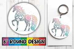 Radiant Round Sublimation Coasters, Flower Animals Product Image 1