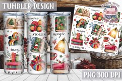 Sublimation Tumbler WRAP Christmas Design Quote Watercolor Product Image 1