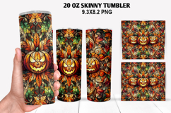 Halloween Skinny Tumbler 20oz Wrap Design, Halloween Tumbler Product Image 1