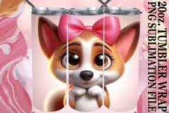 Vibrant spirit 20oz tumbler wrap, 3D Dog Product Image 1