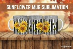 Sunflower Mug Sublimation | PNG Bundle | Mug Wrap Product Image 6