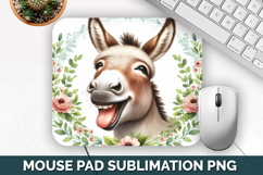 Donkey, Cute Animal Mouse Pad PNG, Animal Lover Gift Product Image 1