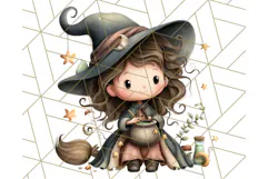 Spooky Little Witches Halloween Clipart PNG Product Image 4