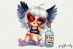 Cupid Anti Valentines Day Clipart PNG Product Image 1