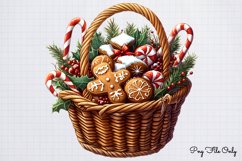 Christmas Baskets Clipart PNG Product Image 1