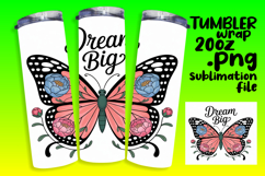 LUSH 20oz PNG Tumbler Template , Butterfly Product Image 1