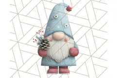 Cozy Winter Gnome Clipart PNG, Christmas Gnome Clip Art Product Image 4