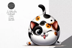 Cat Clipart, Fat cat clipart, Cat clipart Product Image 1
