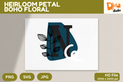 Heirloom Petal Boho Floral Monogram Product Image 1