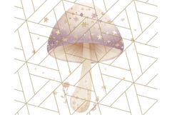 Dreamy Patterned Mushroom Clipart PNG, Forest Elements Png Product Image 4