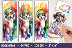Cute Dog Art Bookmark Sublimation Product Image 1