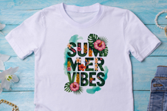Retro Floral Summer Vibes PNG for Sublimation Product Image 3