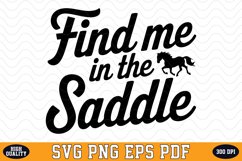 Find me in the Saddle SVG Design | SVG Cut files Product Image 1