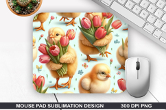 Chicks Mouse Pad Sublimation, Animals Mouse Pad PNG Design Product Image 1