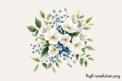 White Wedding Watercolor Clipart PNG Product Image 1