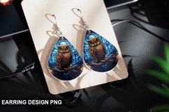 Stained Glass Owl Earring Design Product Image 1