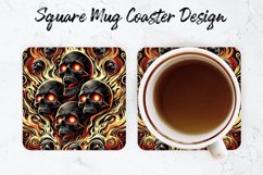 Skull Mug coaster | Coaster | Sublimation Design Product Image 1