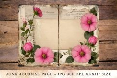 Printable Junk Journal Pages pink roses 5 Product Image 1