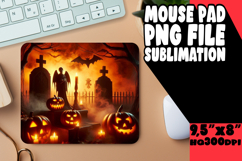 Bright MOUSE PAD Artistic PNG, Horror Halloween Product Image 1