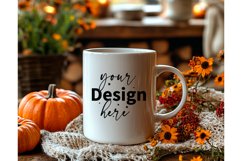 Thanksgiving 11oz white blank Coffee Mug Mockup Product Image 1
