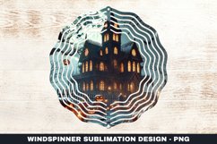 Halloween House Wind Spinner Sublimation Design Product Image 1