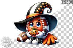 Halloween Football Sublimation - Clipart PNG Design Product Image 1