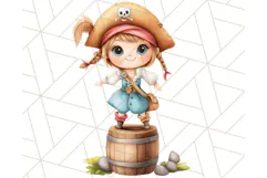 Cartoon Pirate Kids and Animals PNG Clipart for Fun Designs Product Image 3