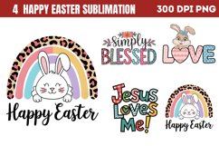 Happy Easter Sublimation PNG Product Image 1