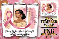 Luminous Days 20oz tumbler wrap, Cancer Product Image 1