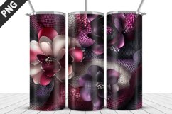 3D Flowers Tumbler Wrap | Sublimation Design | Tumble PNG Product Image 5