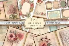 Vintage Ephemera, Floral Junk Journal, Shabby Shic Decor Product Image 1
