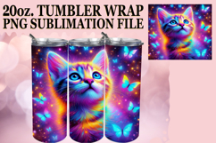 Happy hearts 20oz tumbler wrap, Cat Product Image 1