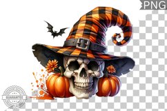 Halloween Skull Sublimation - Clipart PNG Design Product Image 1