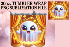 Magical Sublimation 20oz tumbler wrap, 3D Cute Ghost Product Image 1