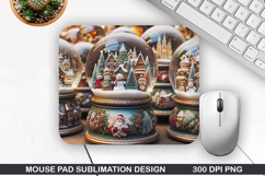 Mouse Pad Sublimation, Christmas Mouse Pad PNG Design Product Image 1