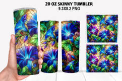 Flower Skinny Tumbler 20oz Wrap Design, Flowers Tumble PNG Product Image 1