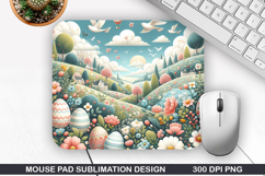 Flowers Mouse Pad Sublimation, Spring Mouse Pad PNG Design Product Image 1