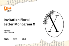 Invitation Floral Letter Monogram Product Image 1