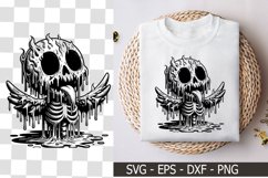 A Melting Bird Skeleton Character - Skeleton SVG Product Image 1