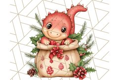 Christmas Dinosaur PNG Clipart, Cute Dino Holiday Art Png Product Image 4