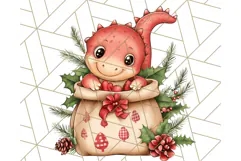 Christmas Dinosaur PNG Clipart, Cute Dino Holiday Art Png Product Image 4
