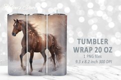 Christmas horse tumbler | Horse Tumbler Sublimation 20 oz Product Image 1