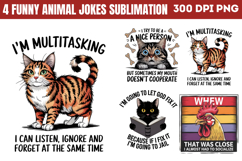 Funny Animal Jokes Sublimation PNG Product Image 1