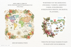 Summer Tropical Old Maps Clipart Product Image 2