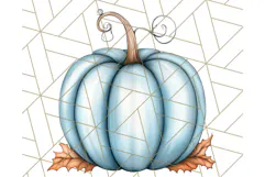 Fall Pumpkin Clipart PNG, Autumn Pumpkins, Jewel Tones Png Product Image 4