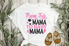 From fur mama to baby mama SVG Design, Pregnancy SVG De Product Image 2