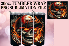 Cozy Sublimation 20oz tumbler wrap, Skull Product Image 1