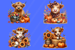 Autumn Highland Cow Bundle | Cute Fall Farmhouse Cows Product Image 4