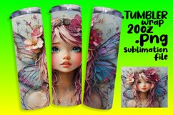 Colorful 20oz Tumbler Template , Fairy Product Image 1